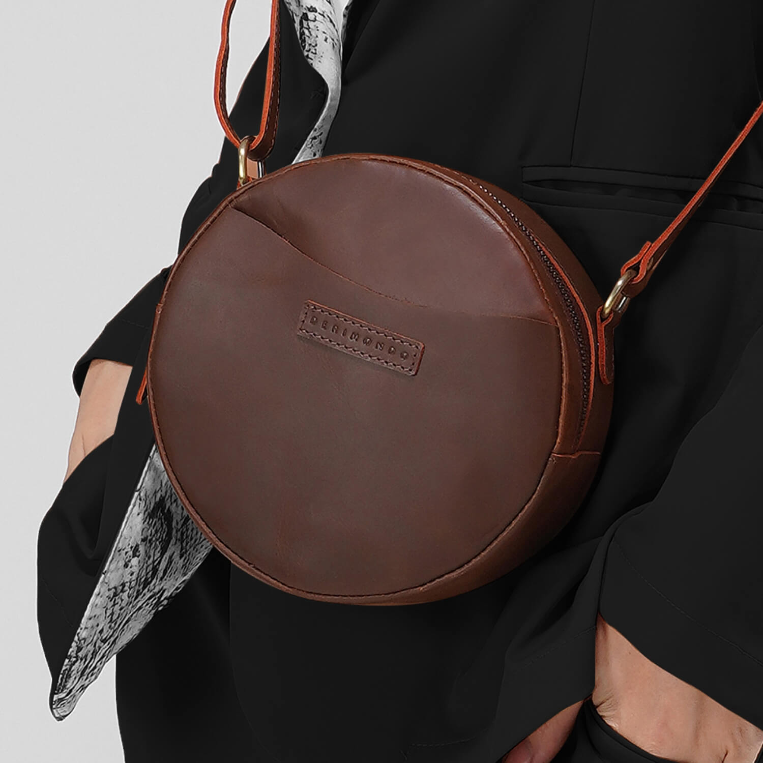 Seville Damen-Umhängetasche „Circle“ | Braun