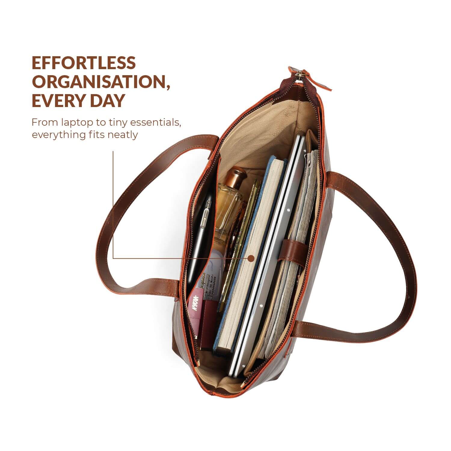 Klassische Vienna Tragetasche | Braun