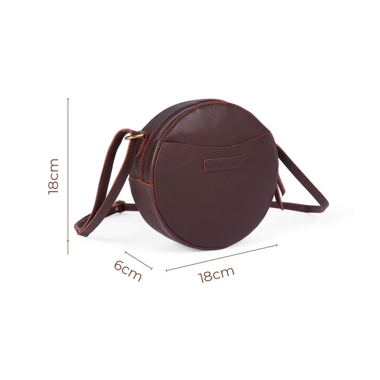 Seville Damen-Umhängetasche „Circle“ | Braun