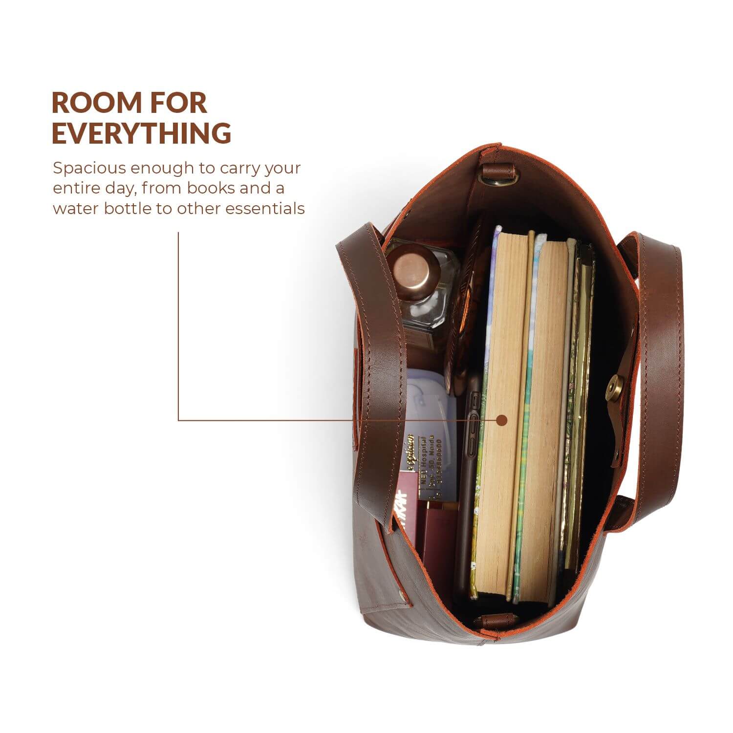 Borsa tote in pelle Verona Mini | | Marrone